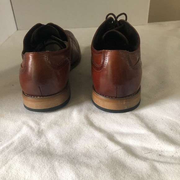 Stacy Adams Cognac Dunbar Leather Wingtip -24 main image 4